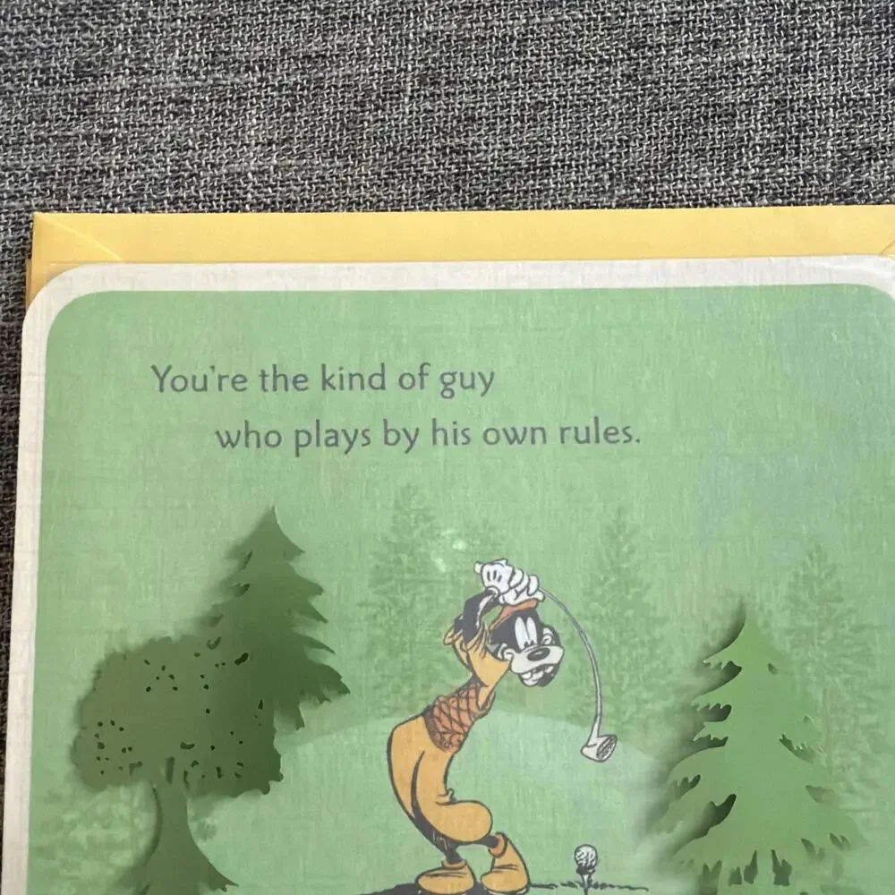 Hallmark Disney Birthday Greeting Card Goofy You’re The Kind Of Guy Who Plays